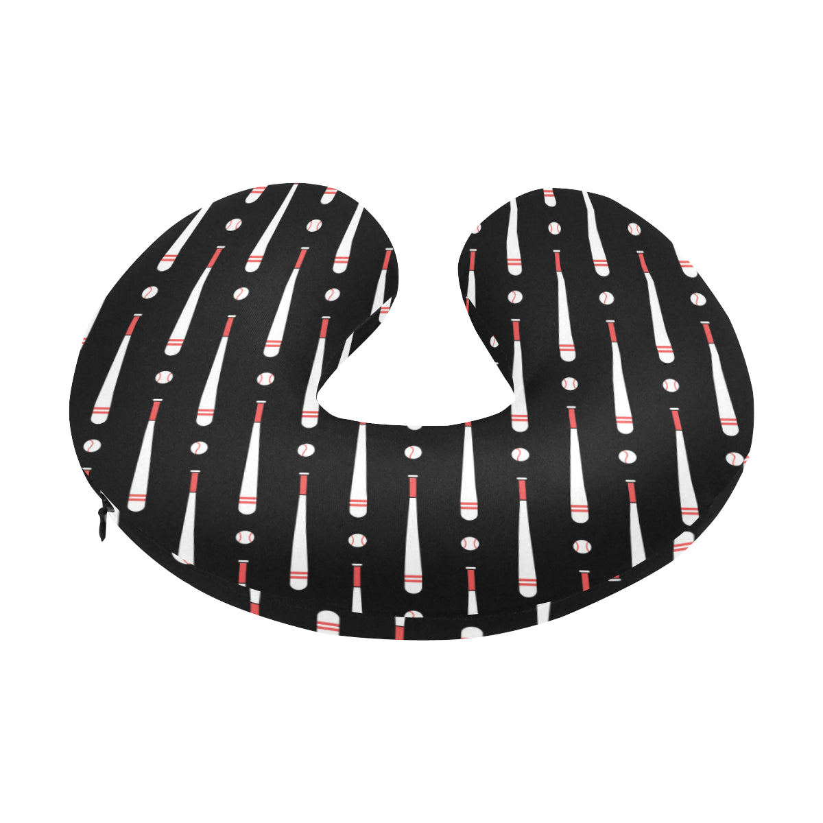 Baseball Pattern Print Design 03 U-Shaped Travel Neck Pillow