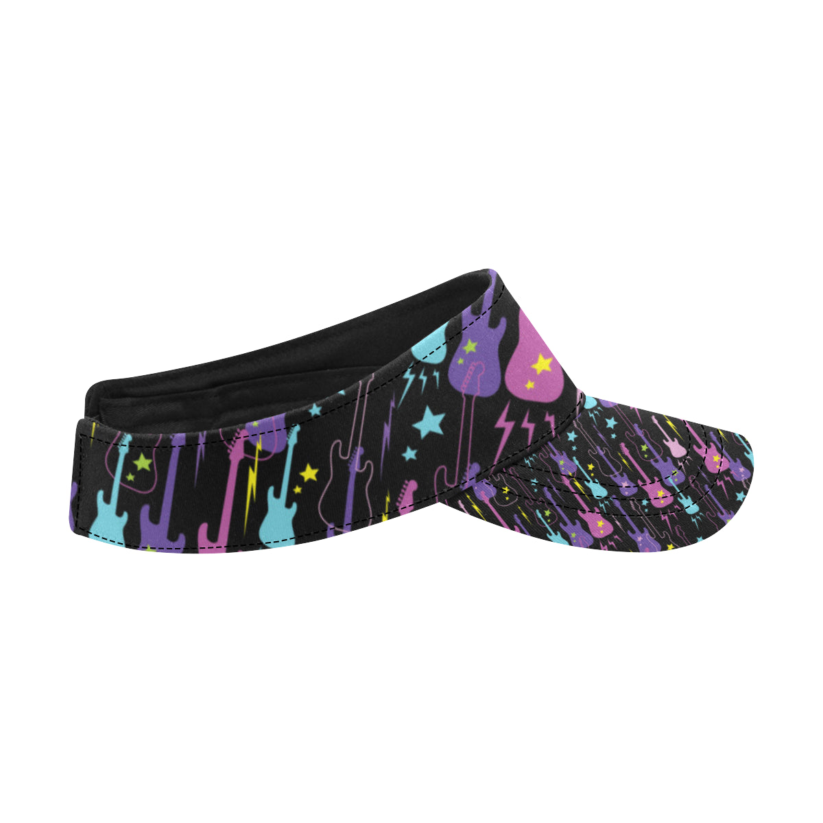 Electric Guitar Pattern Print Design 02 Unisex Sun Visor