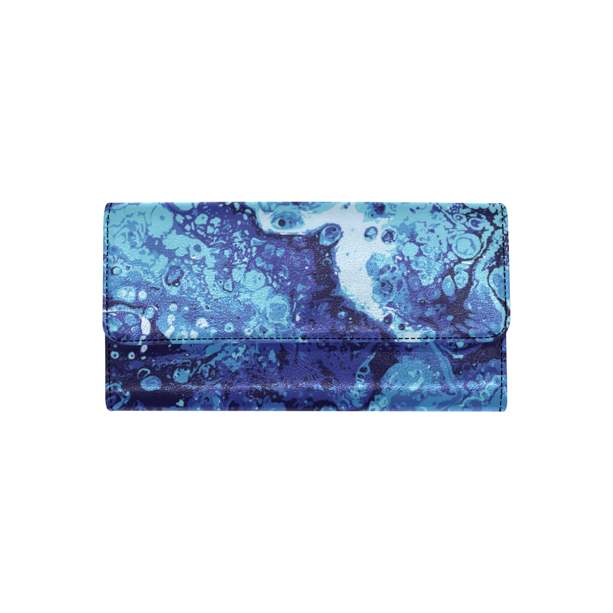 Ocean Liquid Pattern Print Design A03 Women's Trifold Wallet