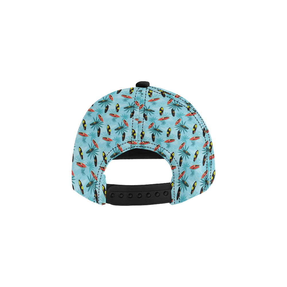 Surfboard Themed Pattern Snapback Cap