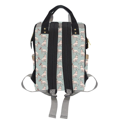 Bull Terrier Cute Print Pattern Diaper Bag Backpack