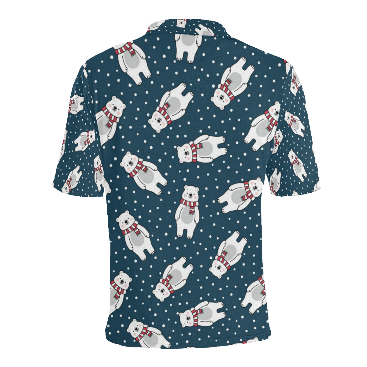 Polar Bear Pattern Print Design PB05 Men Polo Shirt
