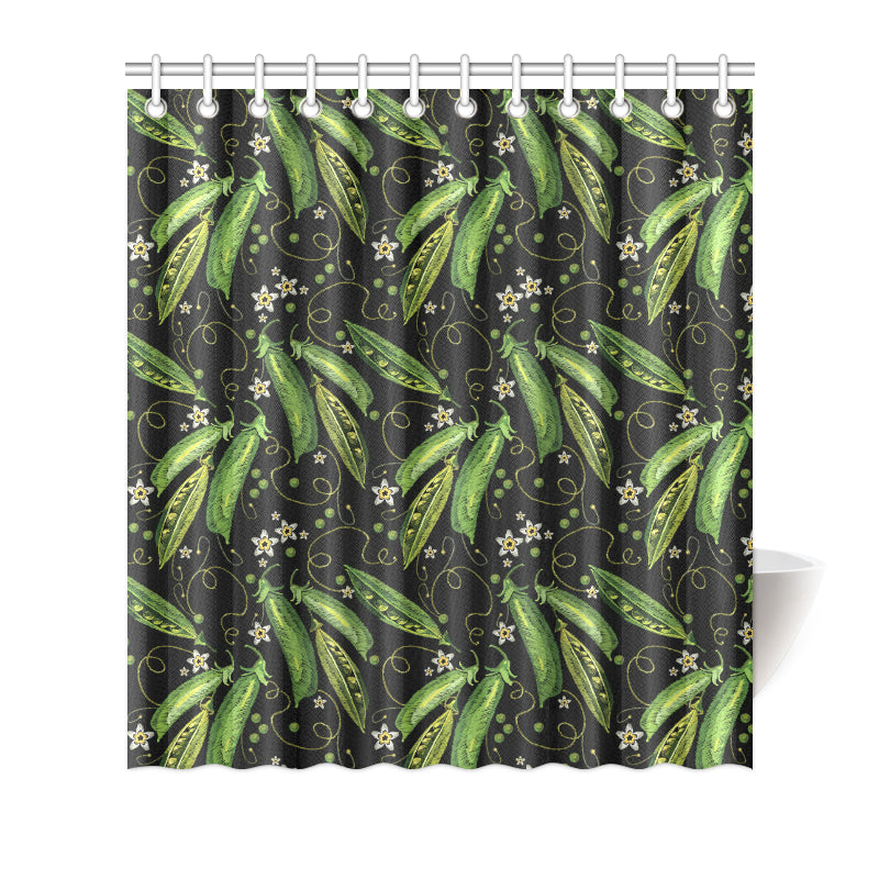 Peas Pattern Print Design A02 Shower Curtain