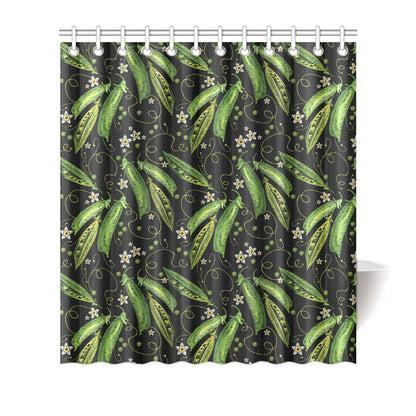 Peas Pattern Print Design A02 Shower Curtain