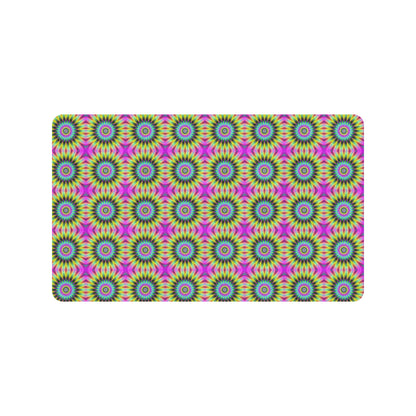 Optical illusion Flower Rainbow Style Rubber Doormat