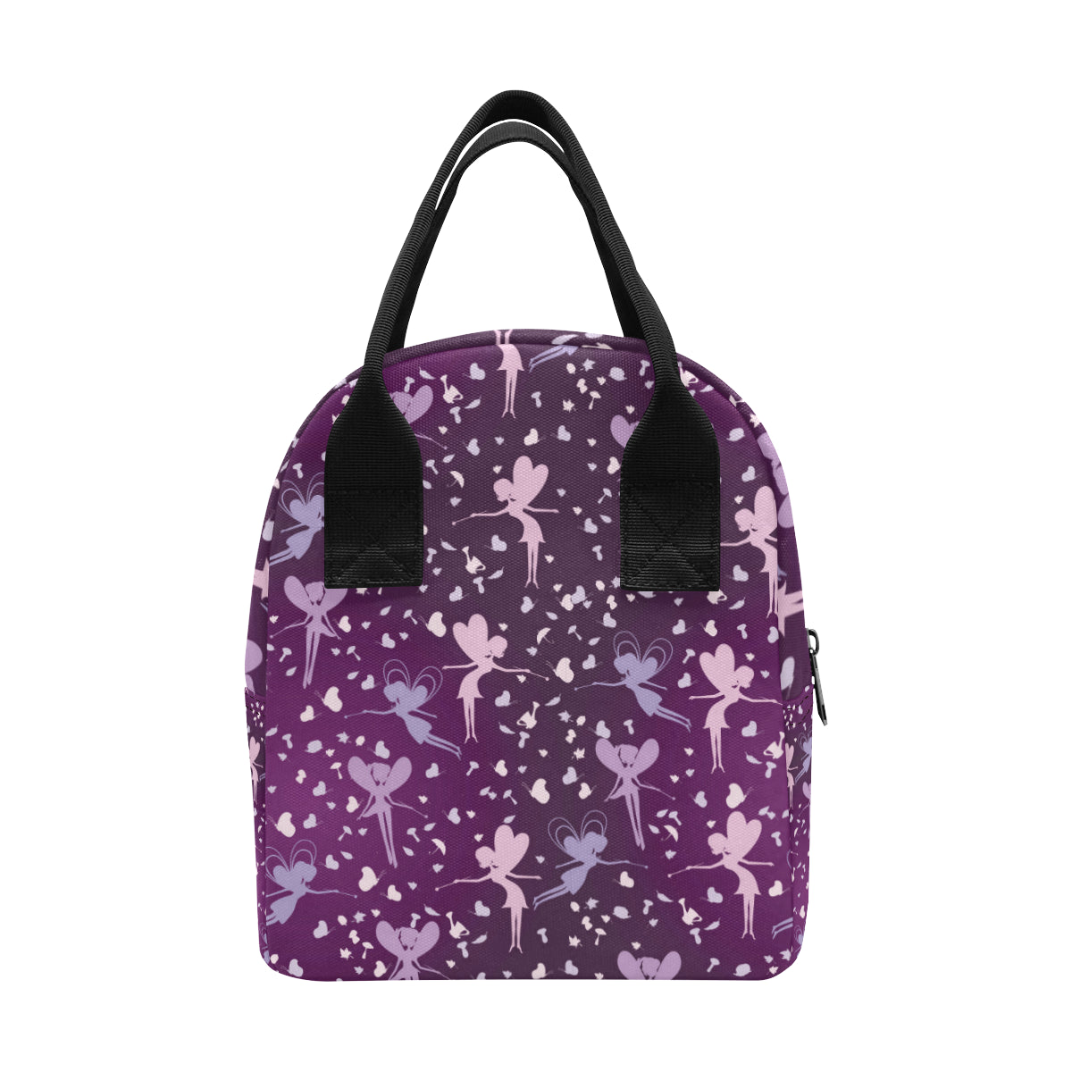 Fairy Pink Print Pattern Insulated Lunch Bag