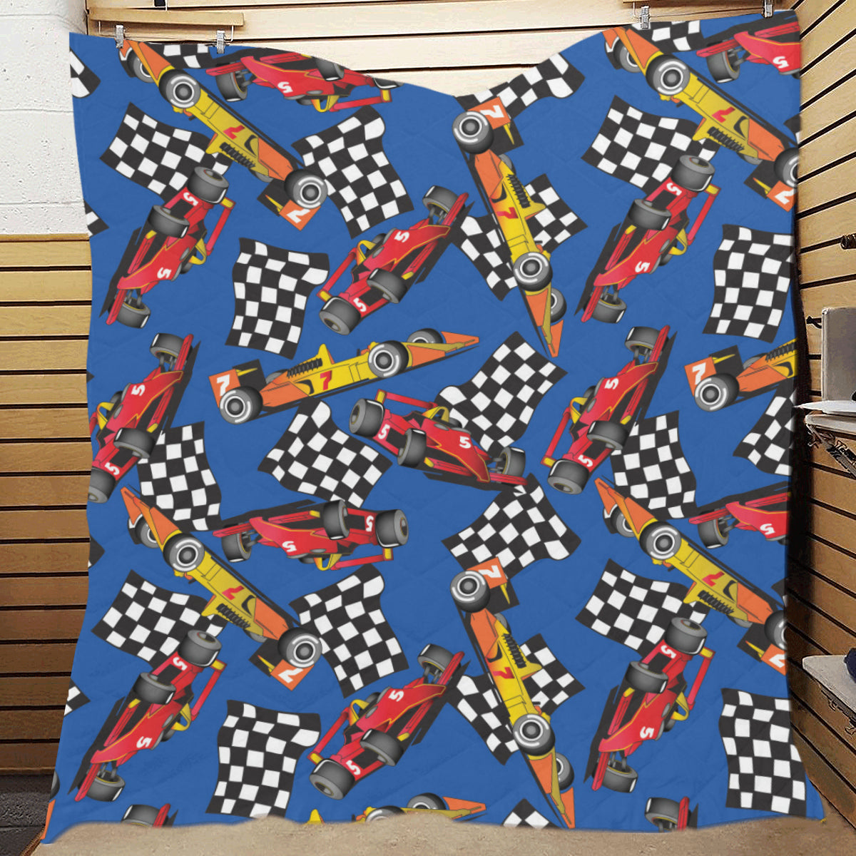 Racing Pattern Print Design A01 Premium Quilt