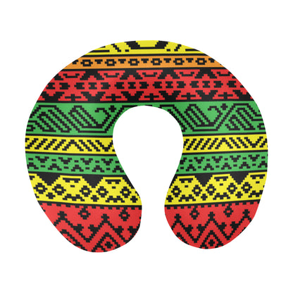 Rastafarian Pattern Print Design A02 U-Shaped Travel Neck Pillow