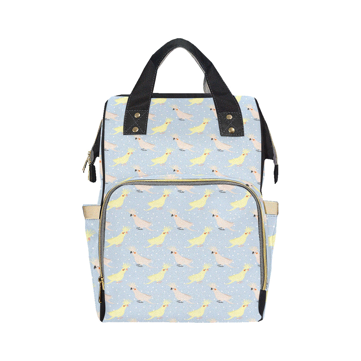 Cockatiel Pattern Print Design 03 Diaper Bag Backpack