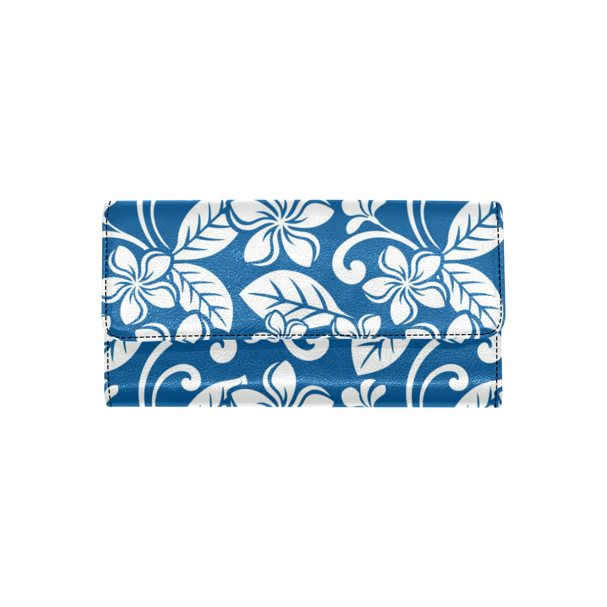 Plumeria Pattern Print Design PM013 Women's Trifold Wallet
