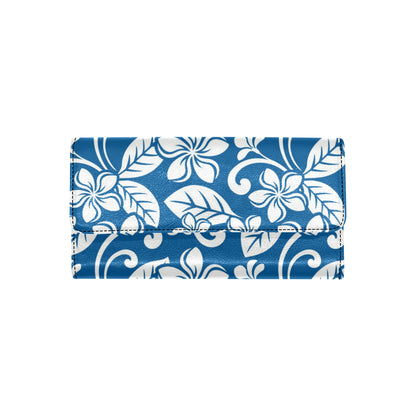 Plumeria Pattern Print Design PM013 Women's Trifold Wallet
