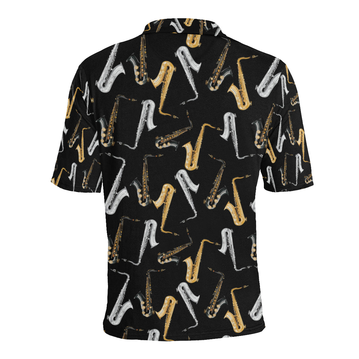 Saxophone Pattern Print Design 01 Men Polo Shirt