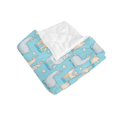 Alpaca Pattern Print Design 06 Premium Quilt