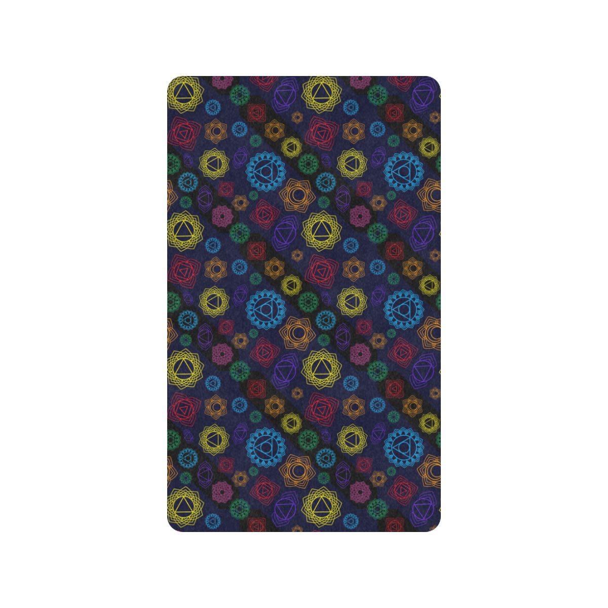 Chakra Colorful Print Pattern Rubber Doormat