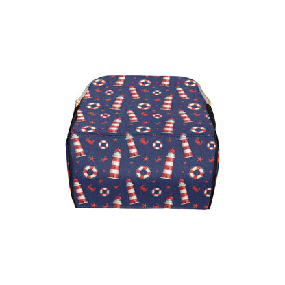 Nautical Pattern Print Design A03 Diaper Bag Backpack