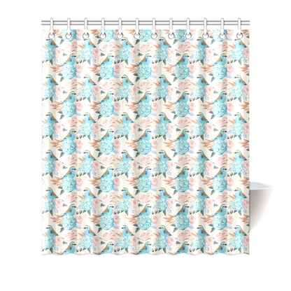 Bluebird Pattern Print Design 03 Shower Curtain