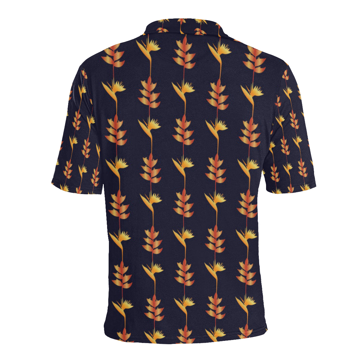 Heliconia Pattern Print Design HL06 Men Polo Shirt