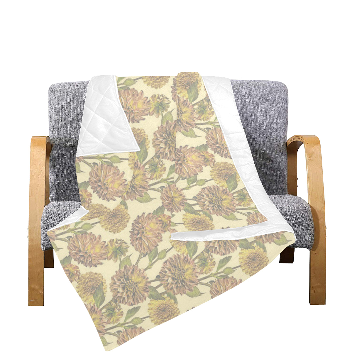 Dahlia Pattern Print Design DH09 Premium Quilt