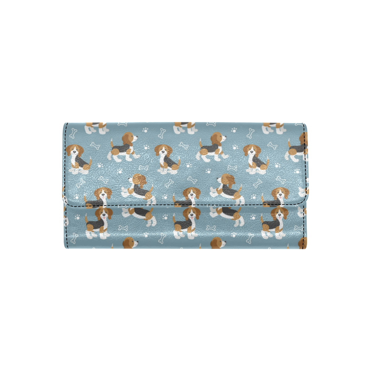 Beagle Pattern Print Design 02 Women's Trifold Wallet