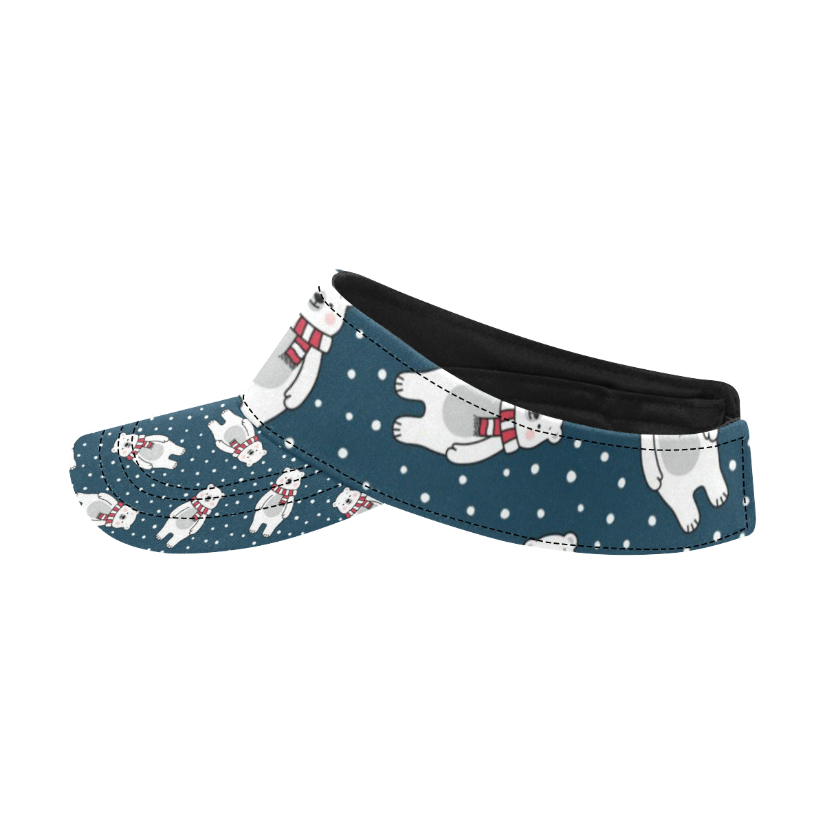 Polar Bear Pattern Print Design PB05 Unisex Sun Visor