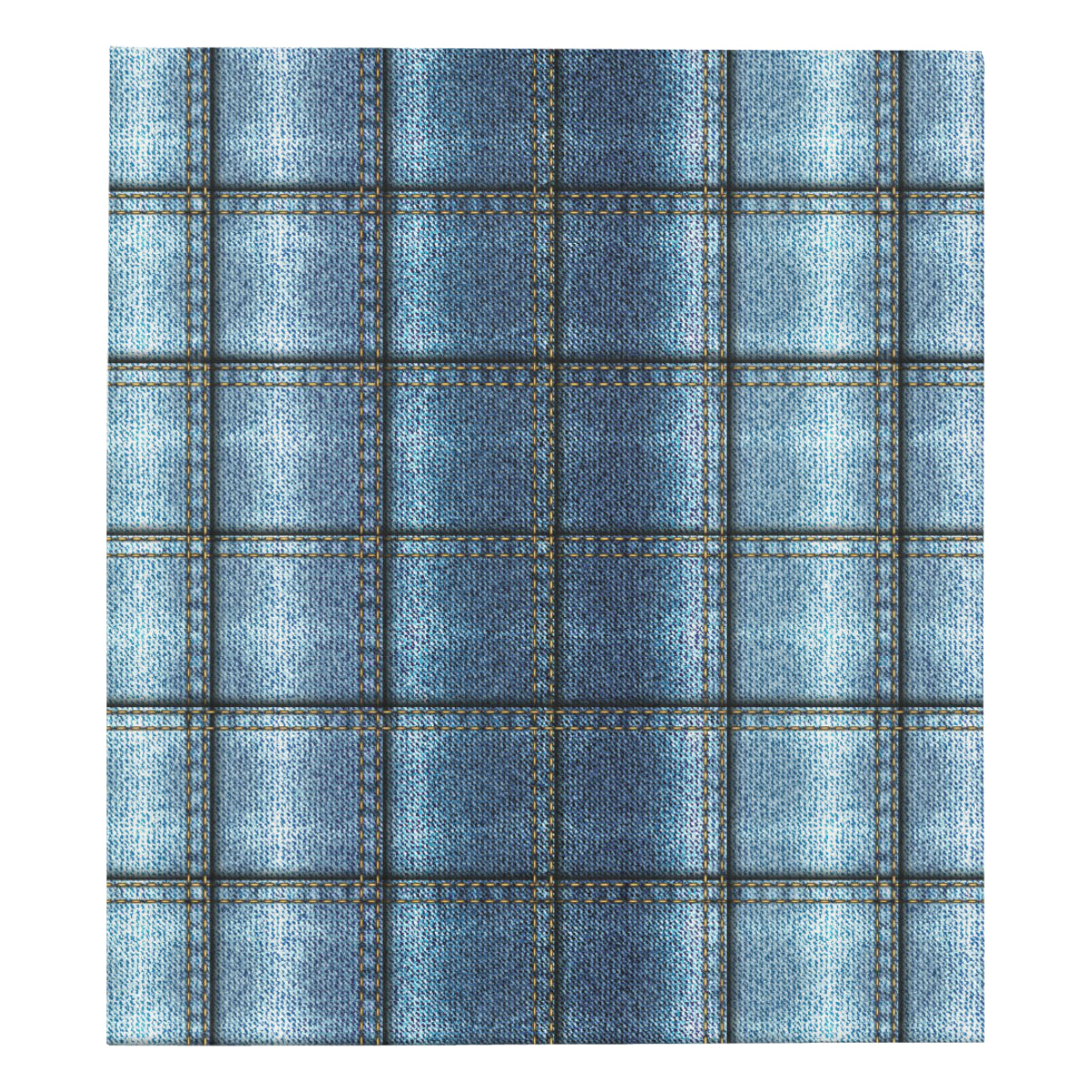 Jean Patchwork Pattern Print Design 02 Premium Quilt
