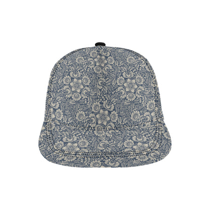 Elegant Floral Print Pattern Snapback Cap