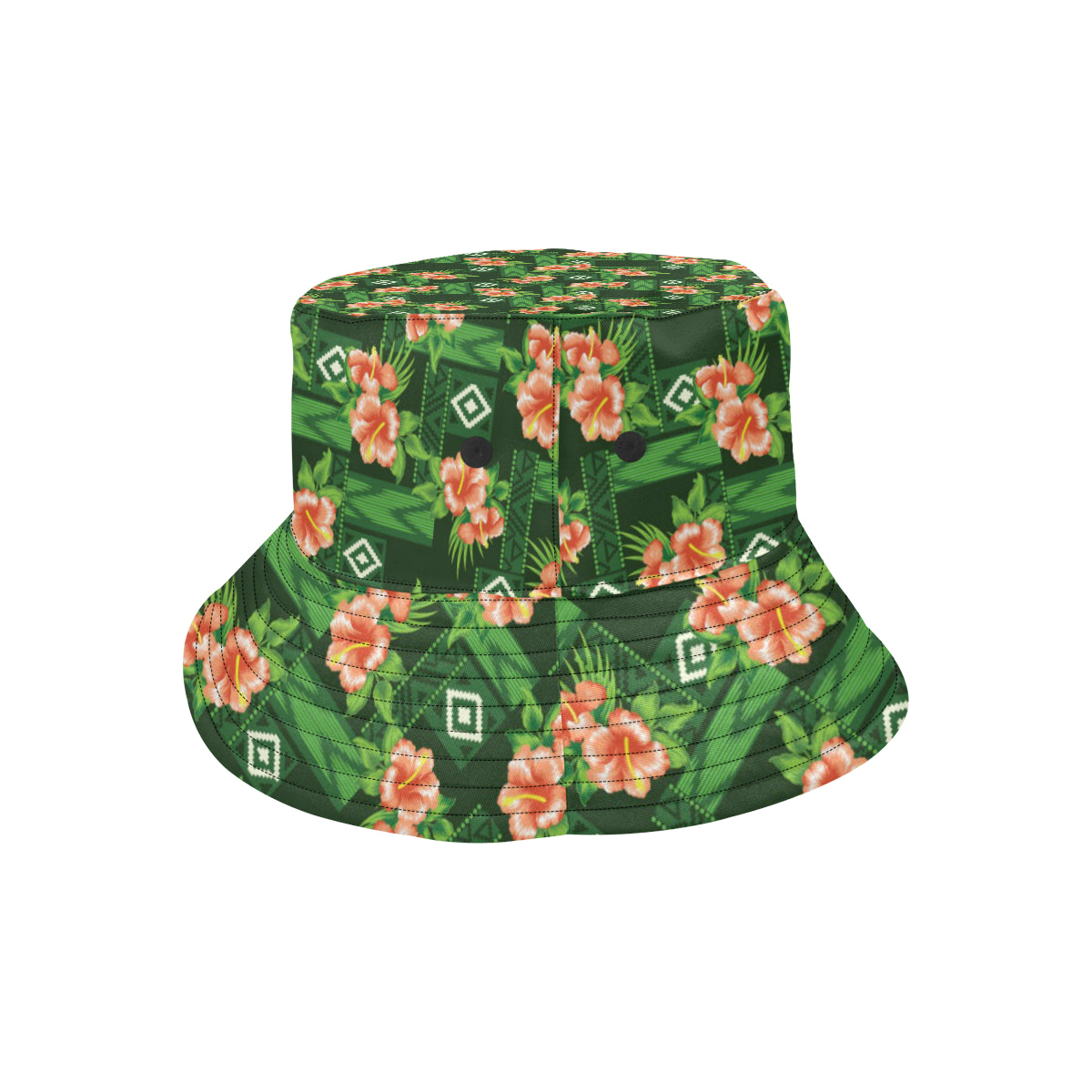 Hibiscus Pattern Print Design HB05 Unisex Bucket Hat