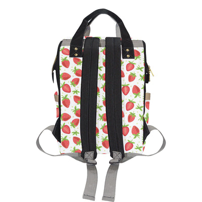 Strawberry Pattern Print Design SB07 Diaper Bag Backpack