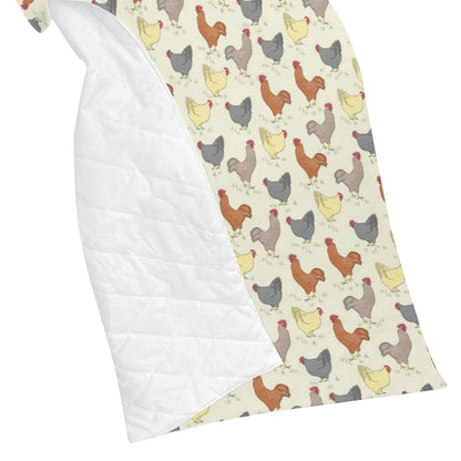 Chicken Pattern Print Design 05 Premium Quilt