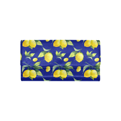 Lemon Pattern Print Design LM06 Women's Trifold Wallet