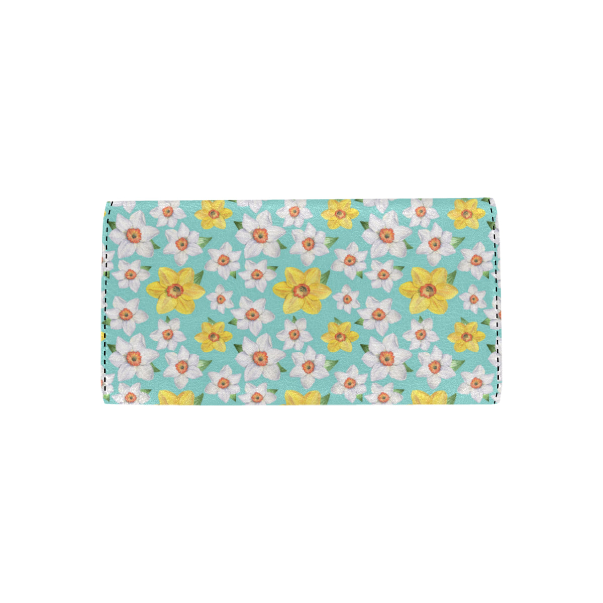 Daffodils Pattern Print Design 02 Women's Trifold Wallet