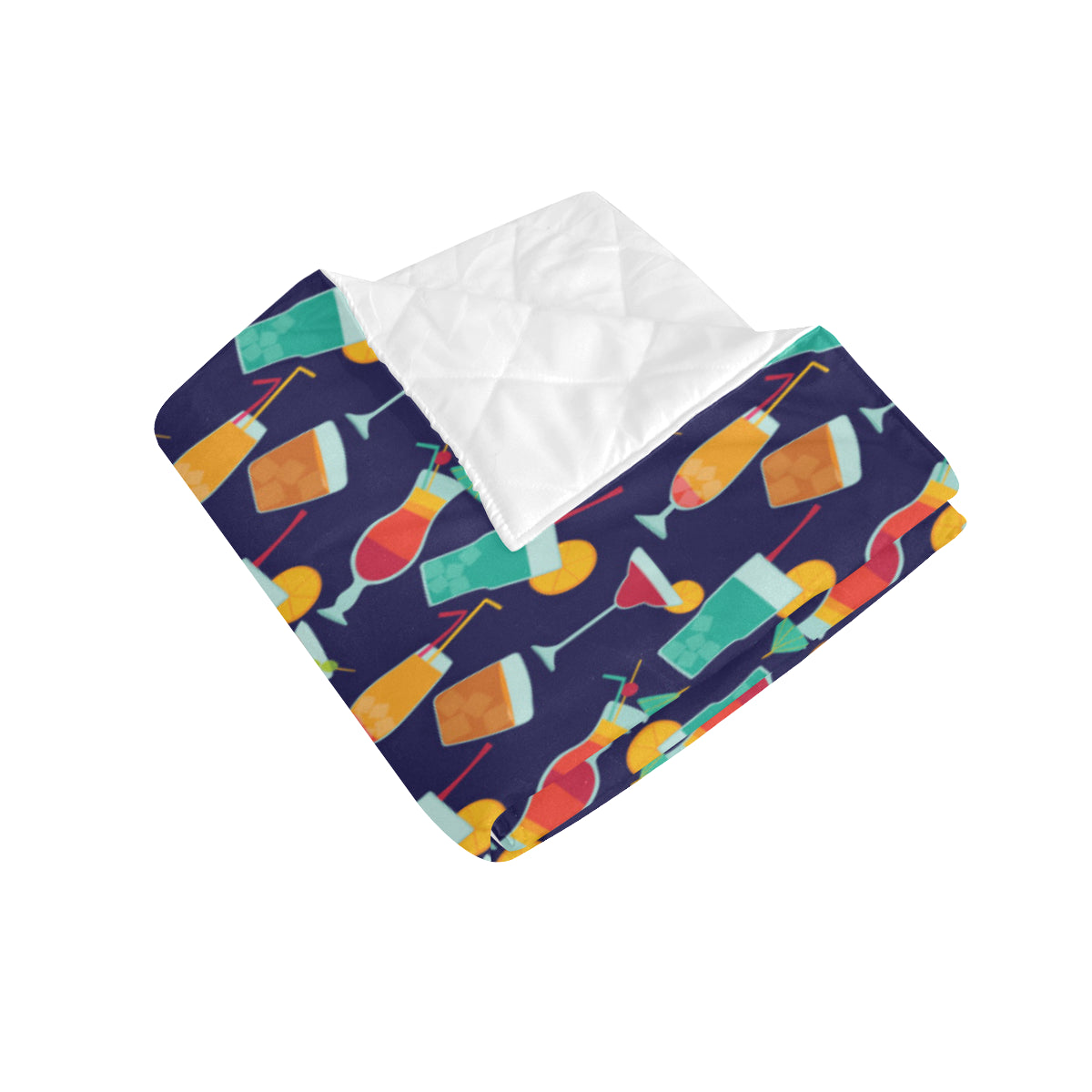 Cocktail Pattern Print Design 06 Premium Quilt