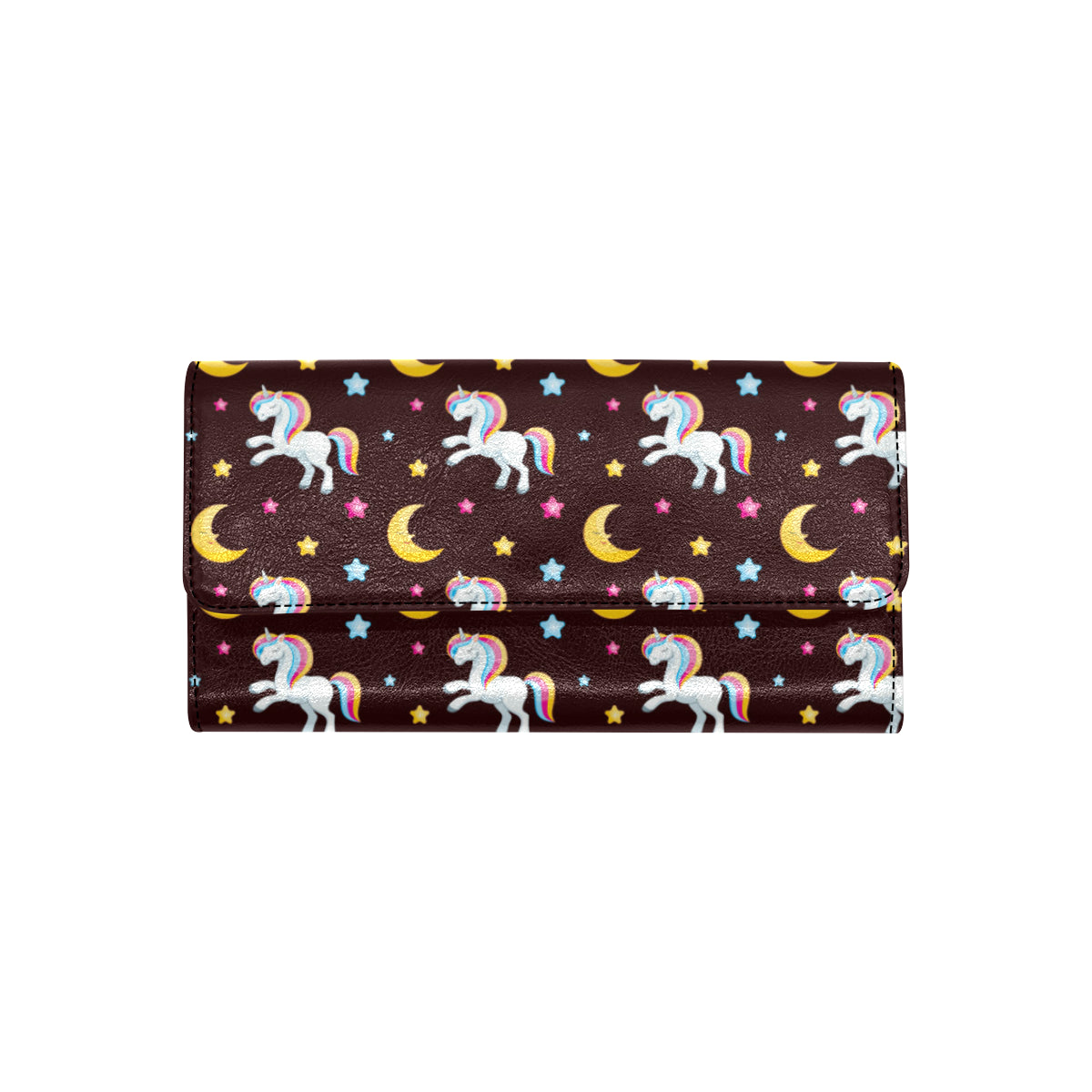Unicorn Moon Star Women's Trifold Wallet