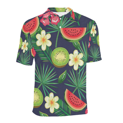Tropical Fruits Pattern Print Design TF05 Men Polo Shirt