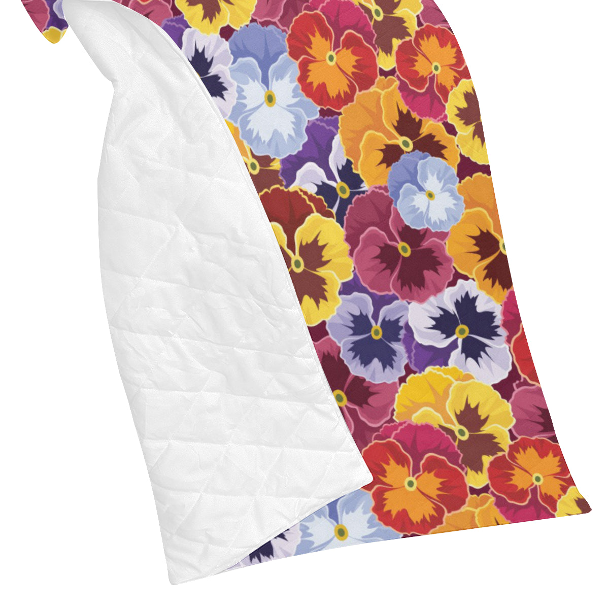 Pansy Pattern Print Design PS01 Premium Quilt