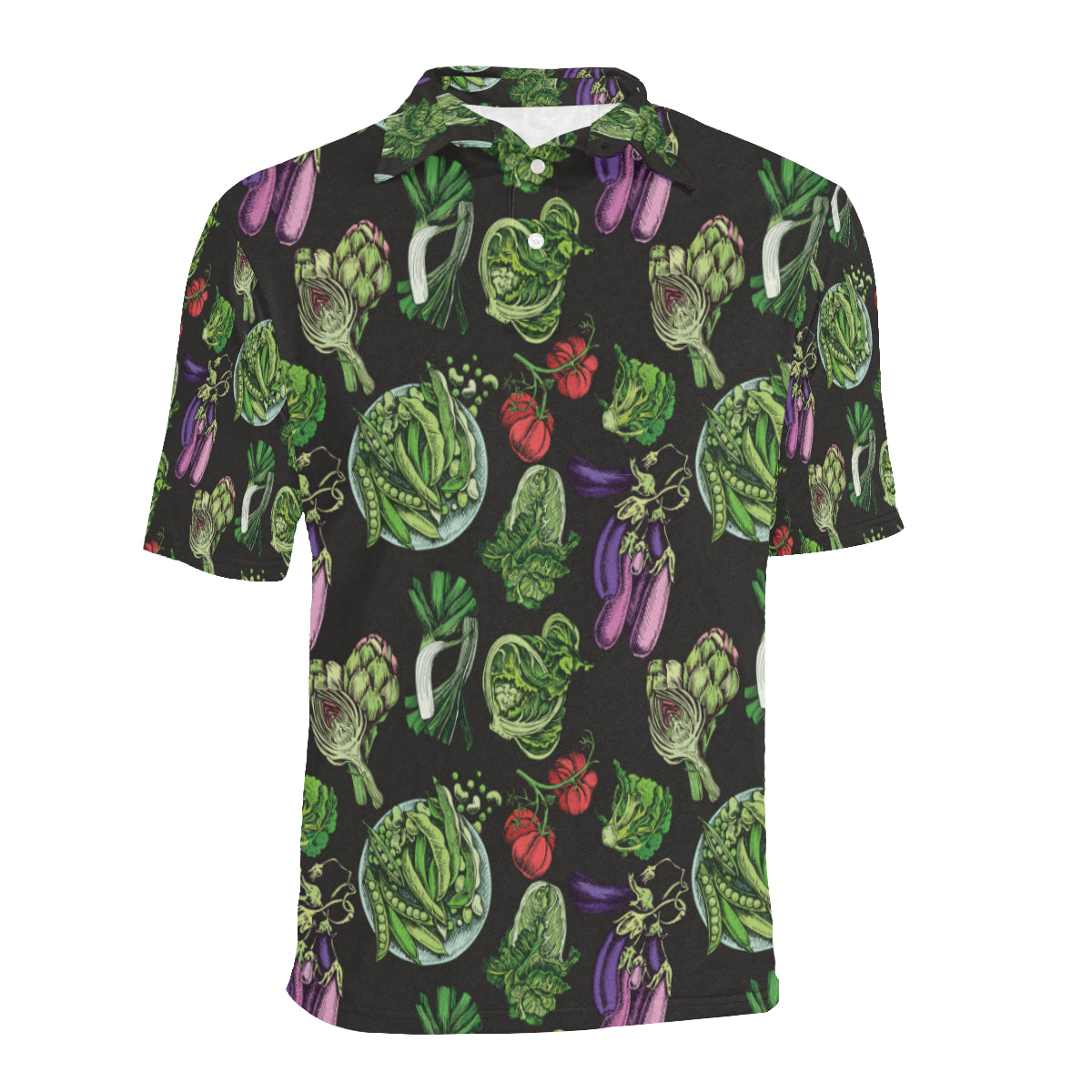 Lettuce Pattern Print Design 01 Men Polo Shirt