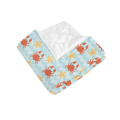 Crab Pattern Print Design 03 Premium Quilt