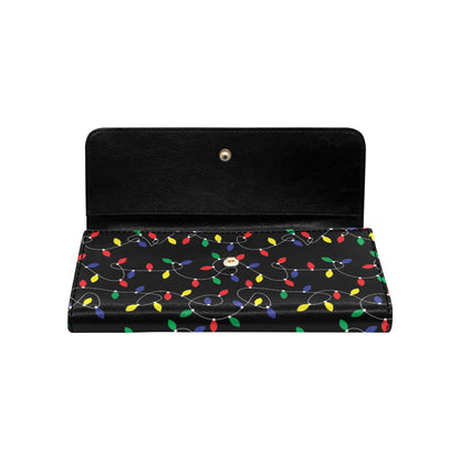 Christmas Light Pattern Print Design 04 Women's Trifold Wallet