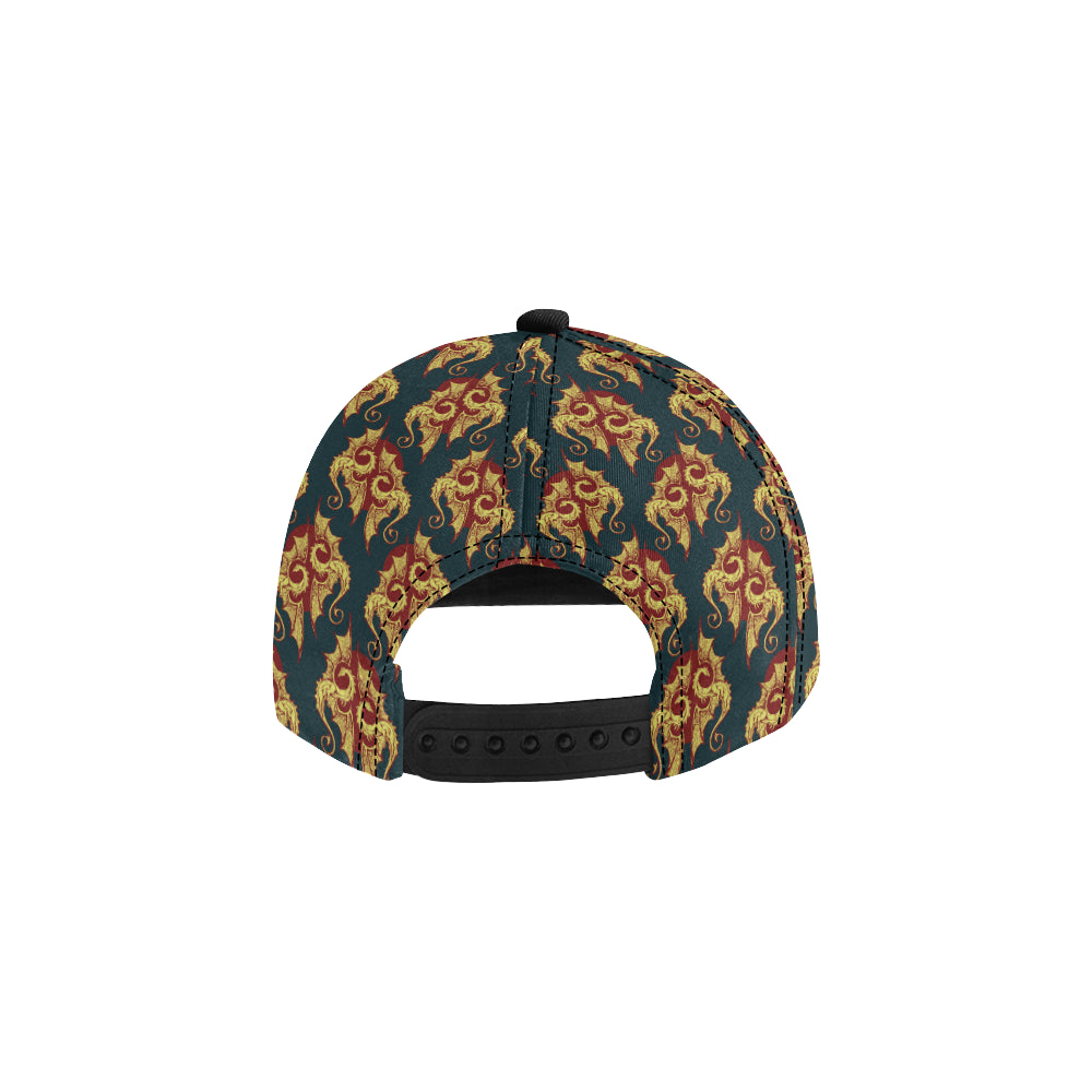 Dragons Gold Design Pattern Snapback Cap