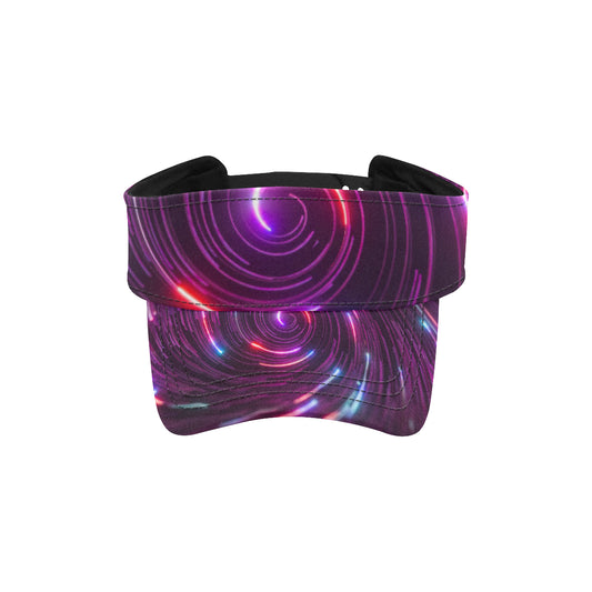 Vortex Twist Swirl Purple Neon Print Unisex Sun Visor