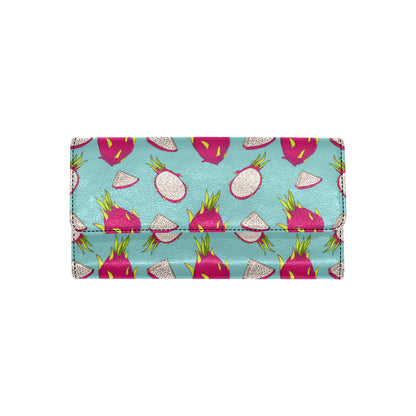 Dragonfruit Pattern Print Design DF01 Women's Trifold Wallet