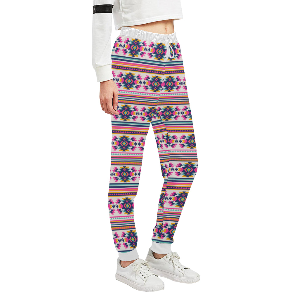 Indian Navajo Neon Themed Design Print Unisex Sweatpants