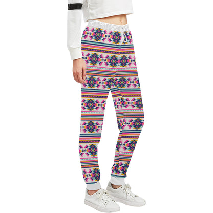 Indian Navajo Neon Themed Design Print Unisex Sweatpants