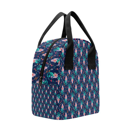 Mermaid Girl Cute Design Print Insulated Lunch Bag