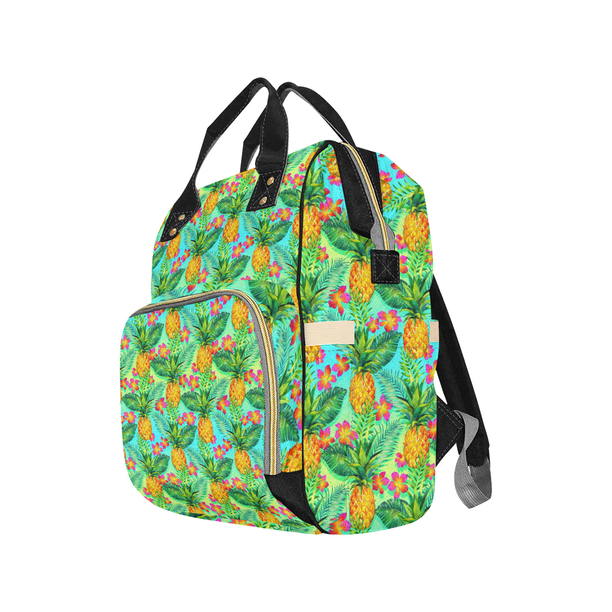 Pineapple Pattern Print Design PP010 Diaper Bag Backpack