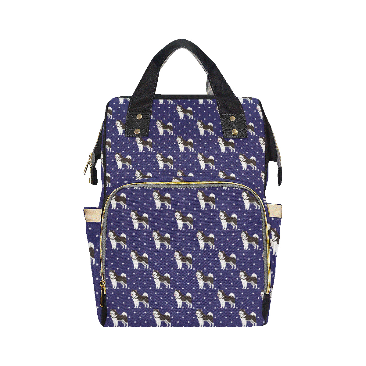 Alaskan Malamute Pattern Print Design 04 Diaper Bag Backpack