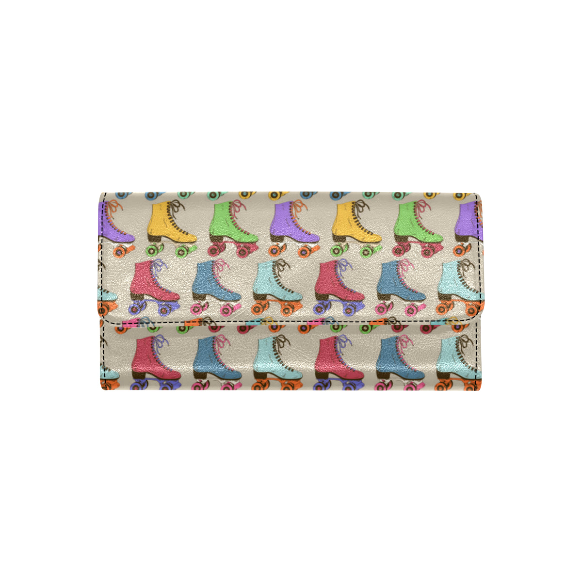 Roller skate Pattern Print Design A01 Women's Trifold Wallet