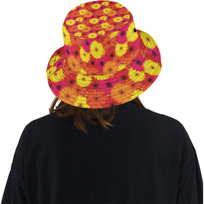 Gerberas Pattern Print Design GB05 Unisex Bucket Hat