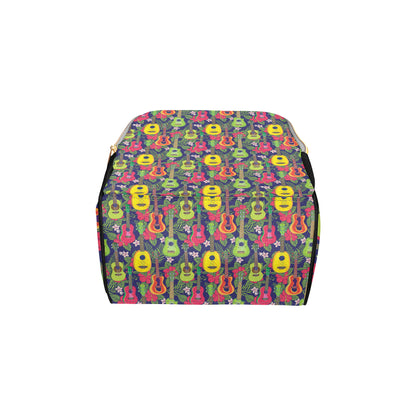 Ukulele Tropical Pattern Print Design 03 Diaper Bag Backpack