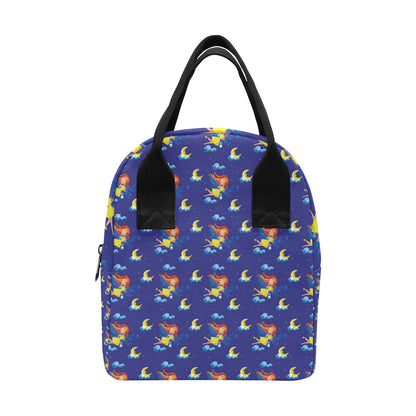 Fairy with Moon Print Pattern Insulated Lunch Bag